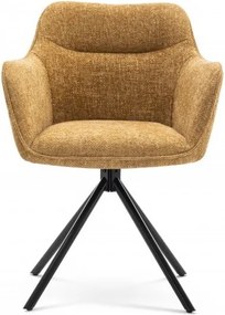 Set de 2 scaune pivotante Verona, galben mustar