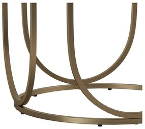 Măsuță de cafea albă-aurie, rotundă, cu aspect de marmură ø 79 cm Gwyneth – CosmoLiving by Cosmopolitan