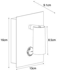 Lampă de perete exterioară neagră cu LED inclus IP54 senzor de mișcare - Simon