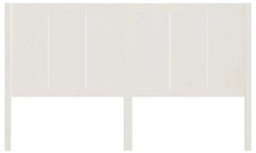 Tablie de pat, alb, 125,5x4x100 cm, lemn masiv de pin Alb, 125.5 x 4 x 100 cm, 1