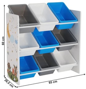 Organizator / raft pentru jucarii, multicolor / model, DARLING TIP 3
