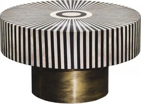 Masuta auxiliara design unicat Bone Inlay 60cm