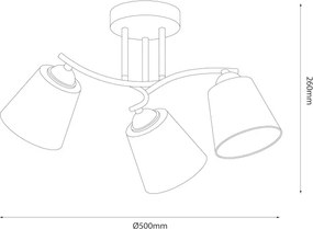 Lustră aplicată PAFOS 3xE27/15W/230V crom lucios