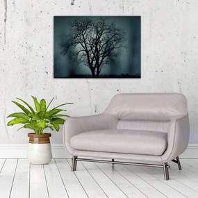 Tablou pe sticlă copaci în eclipsă (70x50 cm)