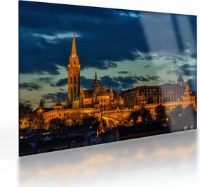 Tablou pe sticlă cu construcție iluminată (70x50 cm)
