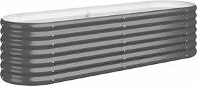 vidaXL Strat înălțat grădină 152x40x36 cm oțel galvanizat