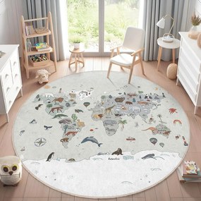 Covor de joacă pentru copii lavabil ø120 cm Big World – Mila Home