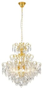 Lustră pe lanț FENOULLET 5xE14/25W/230V aurie Eglo 39605