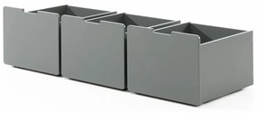 Sertare pentru sub pat de copii gri 3 buc. Pino – Vipack