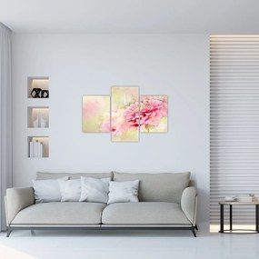 Tablou - Floare roz, aquarel (90x60 cm)