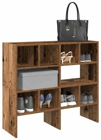 vidaXL Rafturi pantofi 2 buc Lemn vechi stivuibil 89,5x30x40 cm