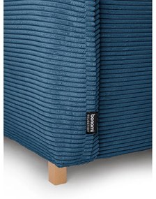 Colțar albastru extensibil cu tapițerie din catifea reiată (cu colț variabil) Tori – Bonami Selection