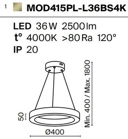 Lustra LED design modern Saturno alama