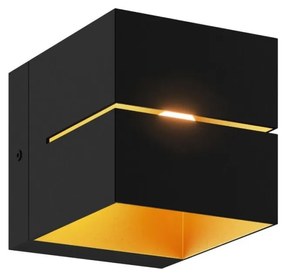 Aplica de perete ambientala design modern Transfer II negru/auriu