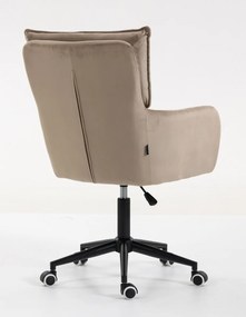 HR250K Scaun Catifea Latte Bază Neagră