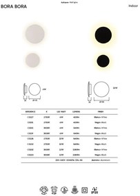 Aplica LED stil ambiental BORA BORA 2700K 12W negru MA-C0132