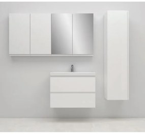 Cersanit S801-225-DSM - Dulap suspendat pentru baie cu lavoar MODUO SLIM, alb