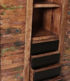 Biblioteca din lemn reciclat Mox 100x190 cm