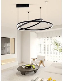Lustră LED dimabilă Immax NEO 07216L FINO 93W/230V 60/80 cm negru Tuya + telecomandă