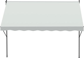 Outsunny Copertină Manuală Retractabilă 300x175x210-310 cm Reglabilă cu Manivelă Protecție Solară UV40+ pentru Balcon Terasă Crem | Aosom Romania