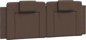 vidaXL Pernă pentru tăblie pat, Viana, maro, 140 cm, piele artificială
