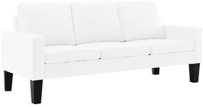 3056668 vidaXL Set de canapele, 2 piese, alb, piele ecologică