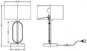 Lampa de masa deosebita design contemporan, neoclasic Marmo
