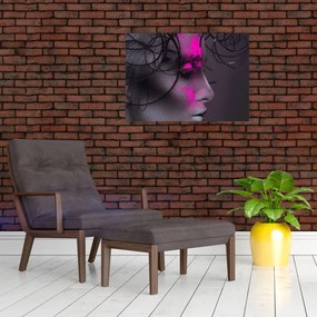 Tablou pe sticlă femeii (70x50 cm)