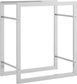 vidaXL Suport pentru lemne de foc, 50x28x56 cm, oțel inoxidabil