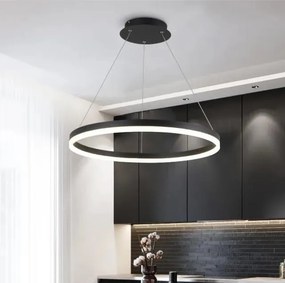 Lustra LED Cu Telecomanda, 1 cerc Black, 48w