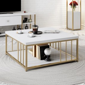 Măsuță de cafea Zen (Alb + Auriu). 1073449