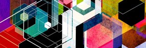 Tablou ornament geometric viu colorat