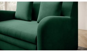 Canapea verde extensibilă cu tapițerie din catifea 130 cm Ario – ELTAP