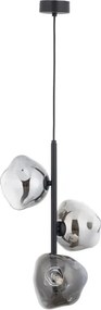 Brilagi - Lustra suspendată pe cablu VULCANO 3xG9/8W/230V negru/negru fumuriu