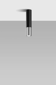 Plafonieră neagră/argintie din metal ø 6 cm Longbot – Sollux