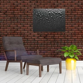 Tablou pe sticlă cu picături de apă (70x50 cm)