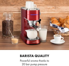 Klarstein Futura, espressor, 20 bar, 1450 W, 1,25 l, oțel inoxidabil