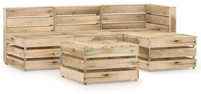 3068061 vidaXL Set mobilier de grădină, 5 piese, lemn de pin verde tratat