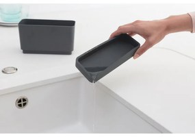 Organizator pentru chiuveta Brabantia SinkSide 1000209, Antiderapant, Silicon, Gri inchis