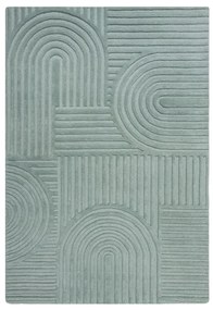 Covor din lână Flair Rugs Zen Garden 120 x 170 cm, turcoaz