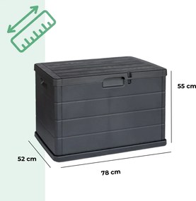 Cutie de depozitare BETA, 170L, 78x55x52cm, antracit I.P.A.E-Progarden