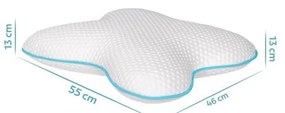 Pernă anatomică cu umplutură de spumă cu memorie 46x55 cm – Mila Home