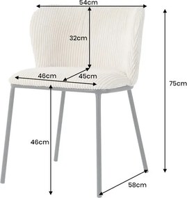 Set 2 scaune stil retro LYON catifea raiata roz