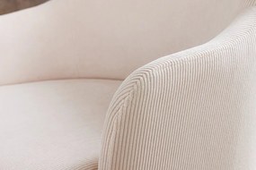 Set de 2 scaune, Catifea Raiata, Bej, EXTRAVAGANCIA, A-46201 VC