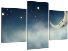 Tablou - Luna cu stele (90x60 cm)
