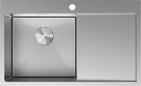 Mexen Exar chiuvetă din oțel inoxidabil cu 1 compartiment și scurgător, stânga 780 x 480 mm, inox - 6433781010L-01