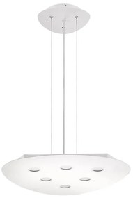 Lustra LED suspendata design modern Triangolo alba