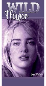 Prosop pentru copii mov din bumbac 70x140 cm Billie Eilish – Jerry Fabrics