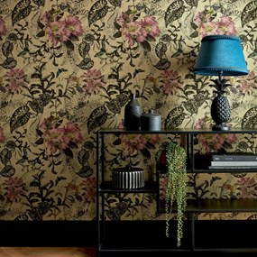 Tapet Hedgerow, Bracken Gold Luxury Feature, 1838 Wallcoverings, 5.3mp / rola