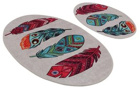 Covorașe de baie 2 buc. 60x100 cm Feather – Foutastic